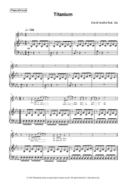 Sheet music, chords David Guetta, Sia - Titanium