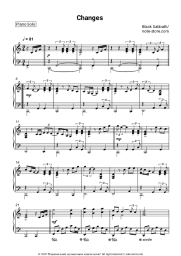 Sheet music, chords Black Sabbath - Changes