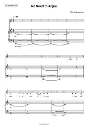 Sheet music, chords The Cranberries - No Need to Argue