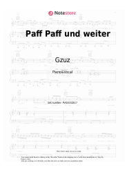 Sheet music, chords Gzuz, Capital Bra - Paff Paff und weiter