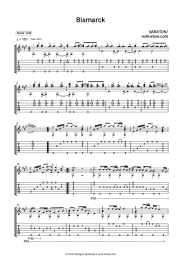 Sheet music, chords Sabaton - Bismarck