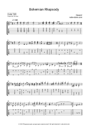 Sheet music, chords Queen - Bohemian Rhapsody