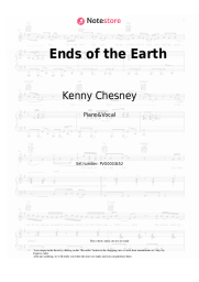 Sheet music, chords Kenny Chesney - Ends of the Earth