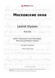 Sheet music, chords Leonid Utyosov - Московские окна
