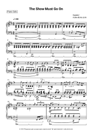 Sheet music, chords Queen - The Show Must Go On