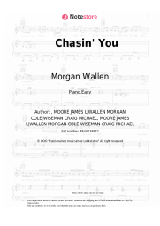Sheet music, chords Morgan Wallen - Chasin' You