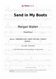 Sheet music, chords Morgan Wallen - Sand in My Boots