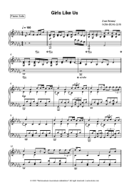 Sheet music, chords Zoe Wees - Girls Like Us