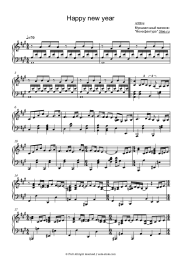 Sheet music, chords ABBA - Happy new year