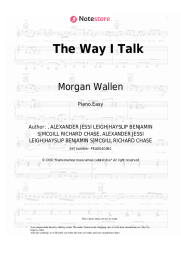 Sheet music, chords Morgan Wallen - The Way I Talk