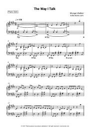 Sheet music, chords Morgan Wallen - The Way I Talk