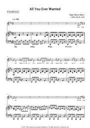 Sheet music, chords Rag'n'Bone Man - All You Ever Wanted