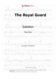 Sheet music, chords Sabaton - The Royal Guard