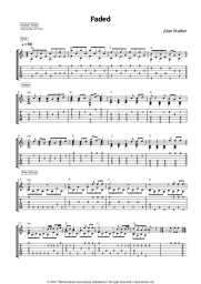 Sheet music, chords Alan Walker - Faded