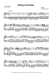 Sheet music, chords Adele - Rolling in the deep