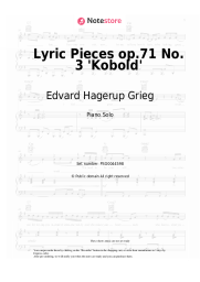undefined Edvard Hagerup Grieg - Lyric Pieces op.71 No. 3 'Kobold'