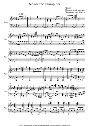 Sheet music, chords Queen - We are the champions