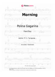 Sheet music, chords Polina Gagarina - Morning