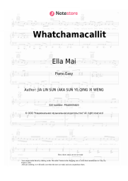 Sheet music, chords Ella Mai, Chris Brown - Whatchamacallit
