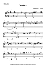 Sheet music, chords Ella Mai, John Legend - Everything