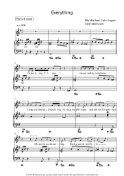 Sheet music, chords Ella Mai, John Legend - Everything