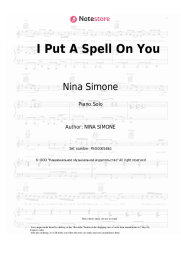 Sheet music, chords Nina Simone - I Put A Spell On You