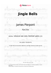 Sheet music, chords James Pierpont, Christmas carol - Jingle Bells