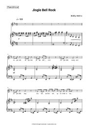 Sheet music, chords Bobby Helms, Christmas carol - Jingle Bell rock