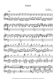 Sheet music, chords Alan Walker - Faded