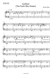 Sheet music, chords Emma Stone - Audition (The Fools Who Dream)