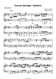 Sheet music, chords Justin Hurwitz - Summer Montage / Madeline