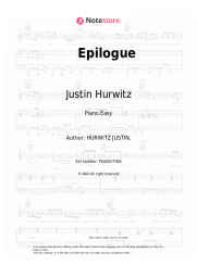 Sheet music, chords Justin Hurwitz - Epilogue (La La Land Soundtrack)