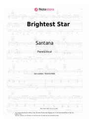 Sheet music, chords Santana - Brightest Star