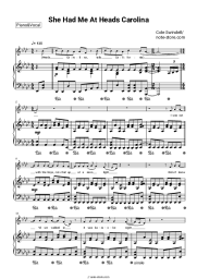 Sheet music, chords Cole Swindell - She Had Me At Heads Carolina