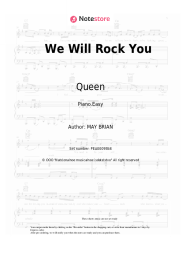 Sheet music, chords Queen - We Will Rock You