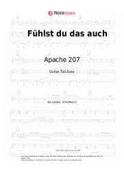 Sheet music, chords Apache 207 - Fühlst du das auch